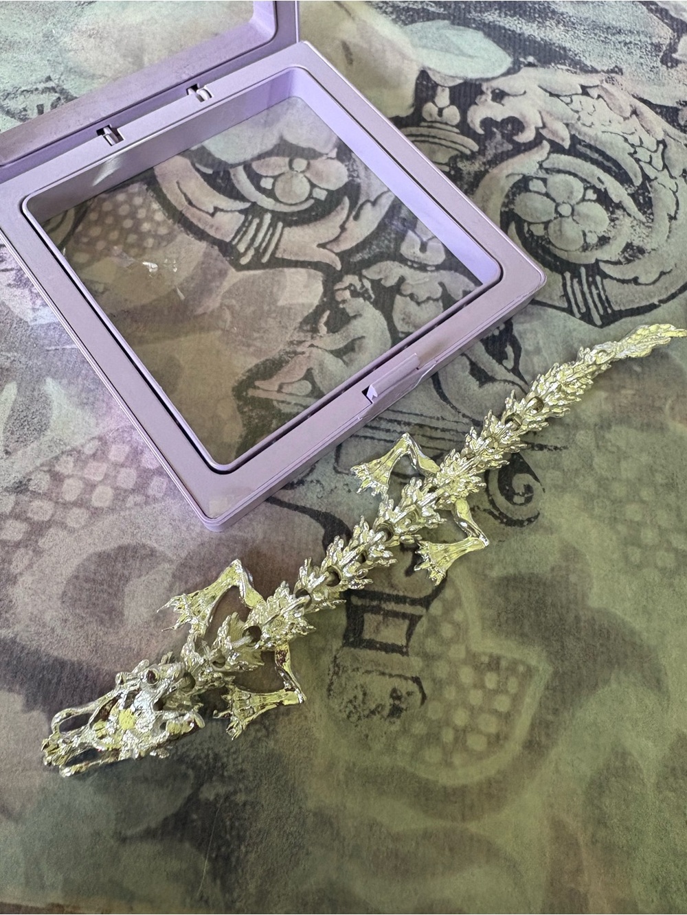 NWOT Ornate Silver chrome Decorative dragon ornament
